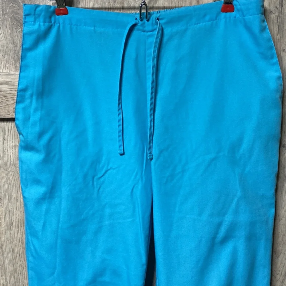 Scrub Pants Women Cherokee Workwear Originals Drawstring Waist w/ Flare Leg 4101 - Picture 2 of 15